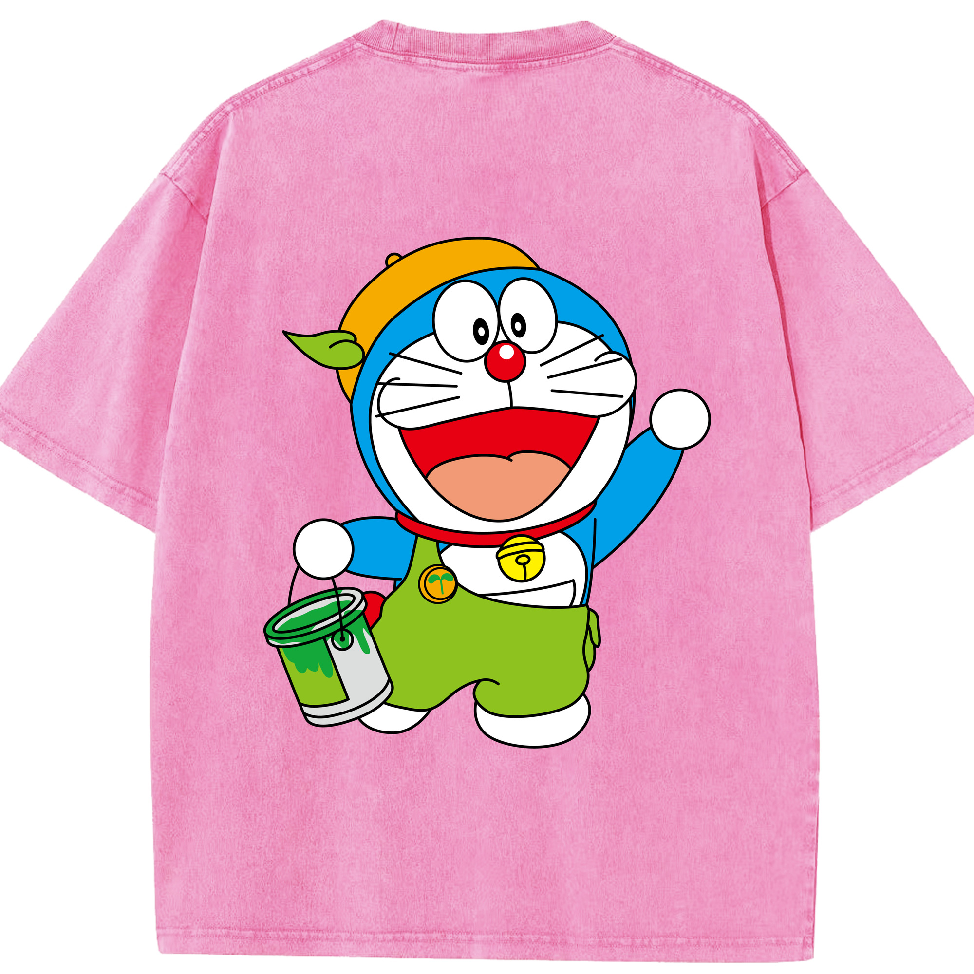 （画像用） ドラえもん Doraemon 綿100% ヴィンテージ風 半袖Tシャツ（背面プリント）